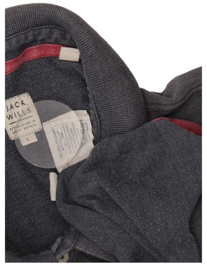 Jack Wills Ανδρικό μπλουζάκι πόλο μεγάλο μπλε βαμβακερό