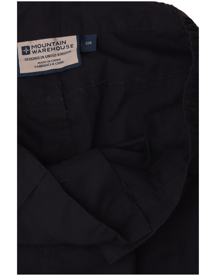 Mountain Warehouse Ανδρικό ίσιο παντελόνι Cargo W32 L32 Navy Blue Polyester