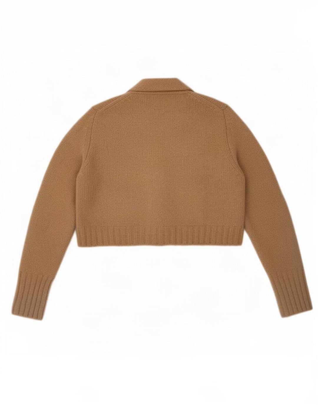 Zara Γυναικεία Ζακέτα Crop UK 10 Small Beige Polyester
