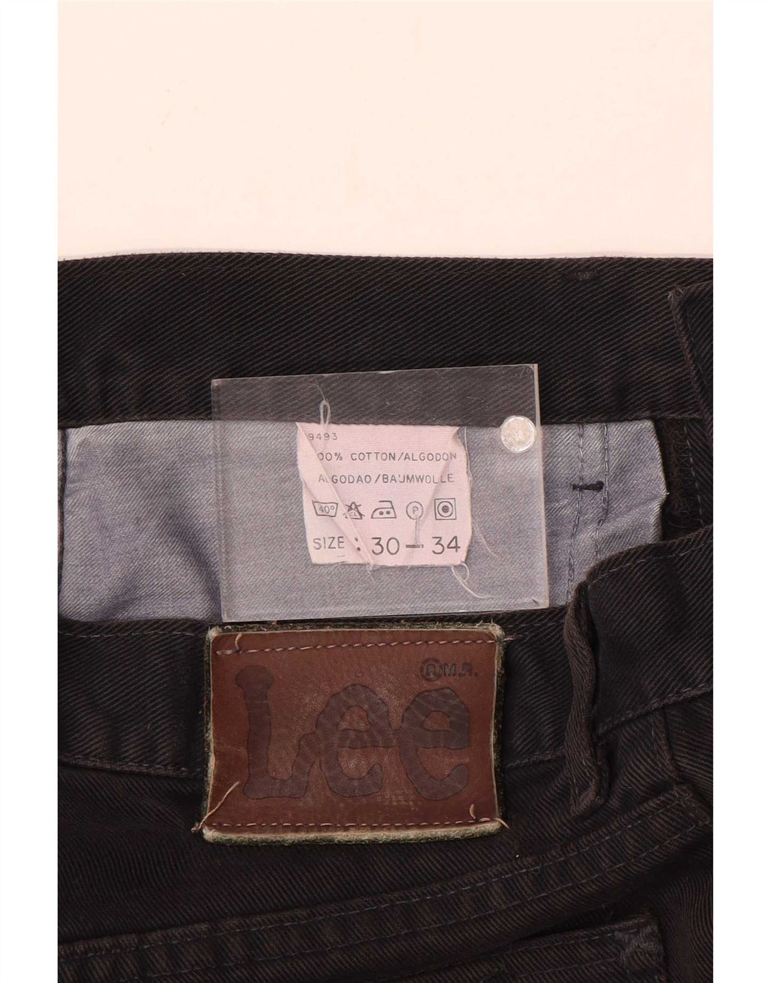 Lee Mens Straight Jeans W30 L34 Μαύρο Βαμβακερό