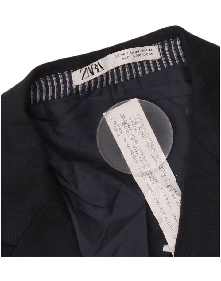 Zara Ανδρικό μπουφάν μπλέιζερ με 1 κουμπί EU 46 Small Navy Blue Polyester