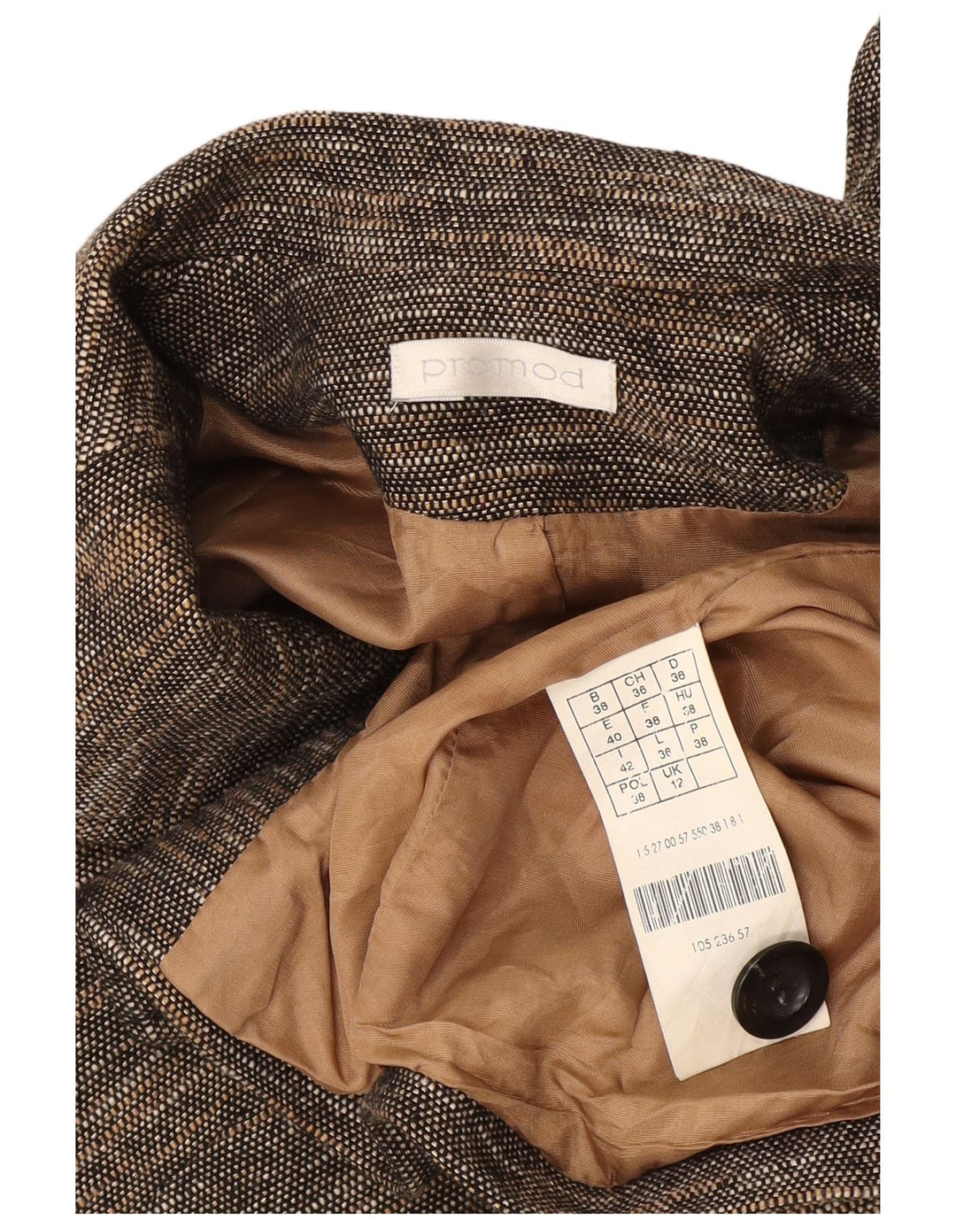 Promod Γυναικείο Πανωφόρι UK 12 Βαμβακερό μεσαίο καφέ