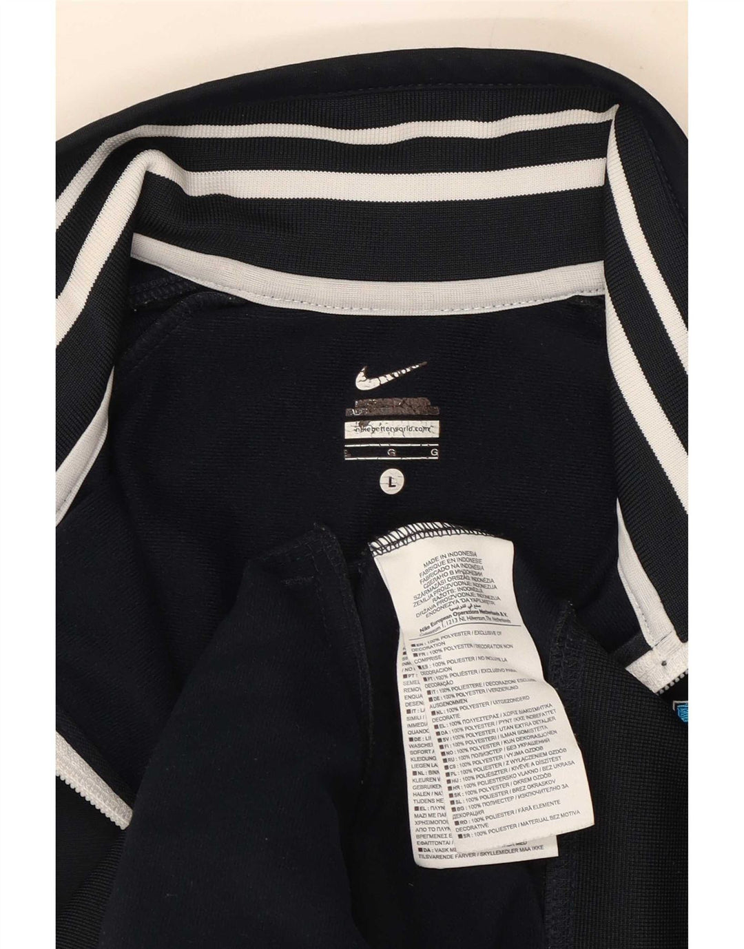 Ανδρική φόρμα γυμναστικής Nike με γραφικό τζάκετ με μεγάλο μπλε ναυτικό πολυεστέρα