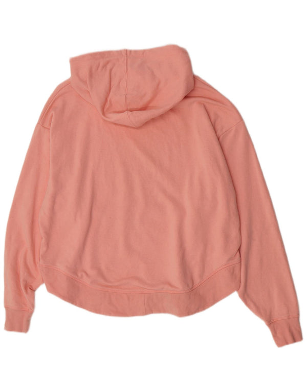 Champion Womens Oversized Hoodie Jumper UK 14 Medium Pink Cotton