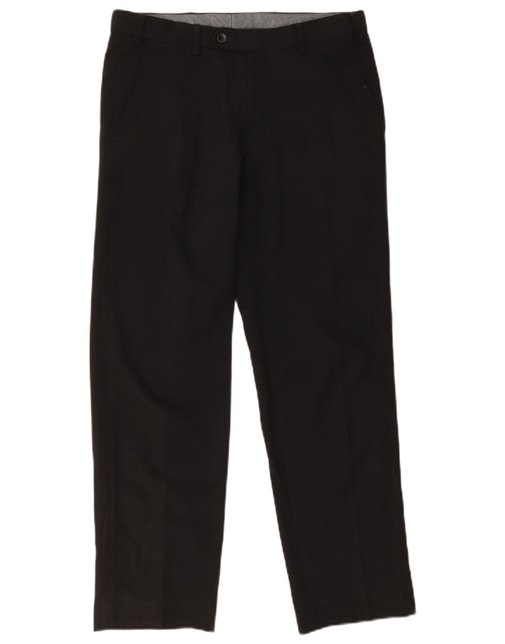 Marks & Spencer Ανδρικό κανονικό παντελόνι Chino W32 L29 Μαύρο πολυεστέρα
