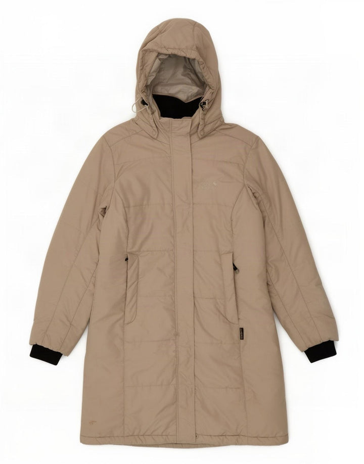 Jack Wolfskin γυναικείο παλτό με κουκούλα UK 12/14 Μεσαίο μπεζ πολυεστέρας