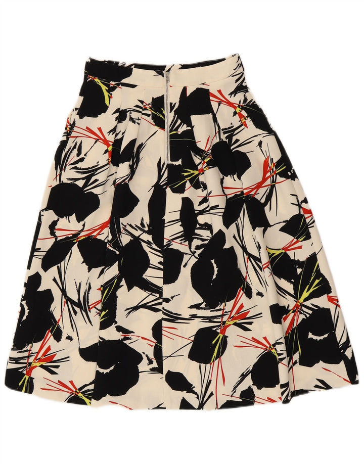 WAREHOUSE Γυναικεία φούστα A-Line UK 6 XS W25 Off White Floral Polyester