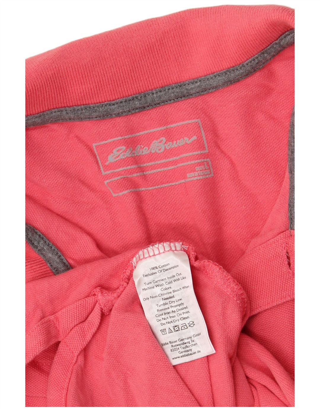 EDDIE BAUER Ανδρικό πουκάμισο πόλο μεγάλο ροζ βαμβακερό