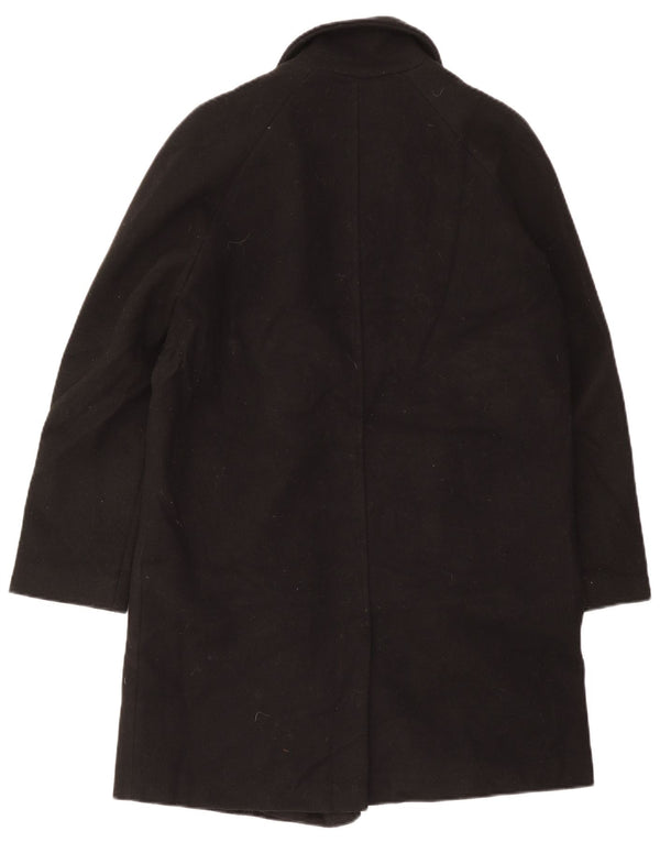 Topshop Γυναικείο παλτό με διπλό στήθος UK 10 Small Black Polyester