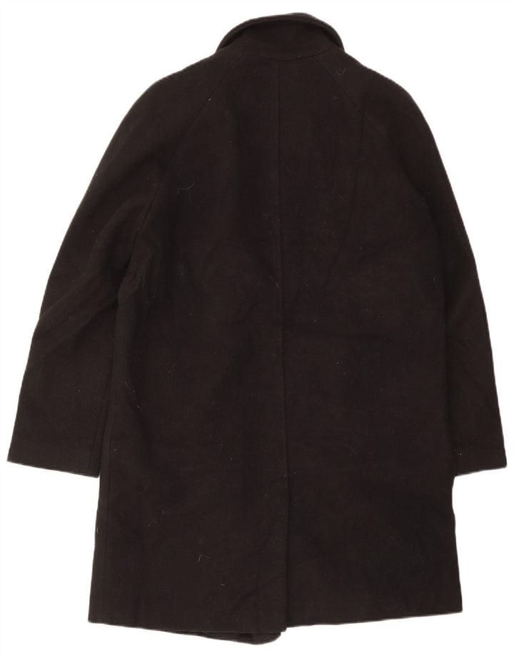 Topshop Γυναικείο παλτό με διπλό στήθος UK 10 Small Black Polyester