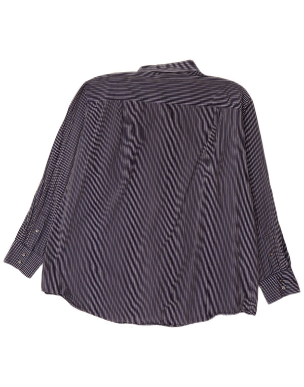 Ανδρικό πουκάμισο Calvin Klein Jeans μέγεθος 18 2XL Navy Blue Pinstripe Βαμβακερό