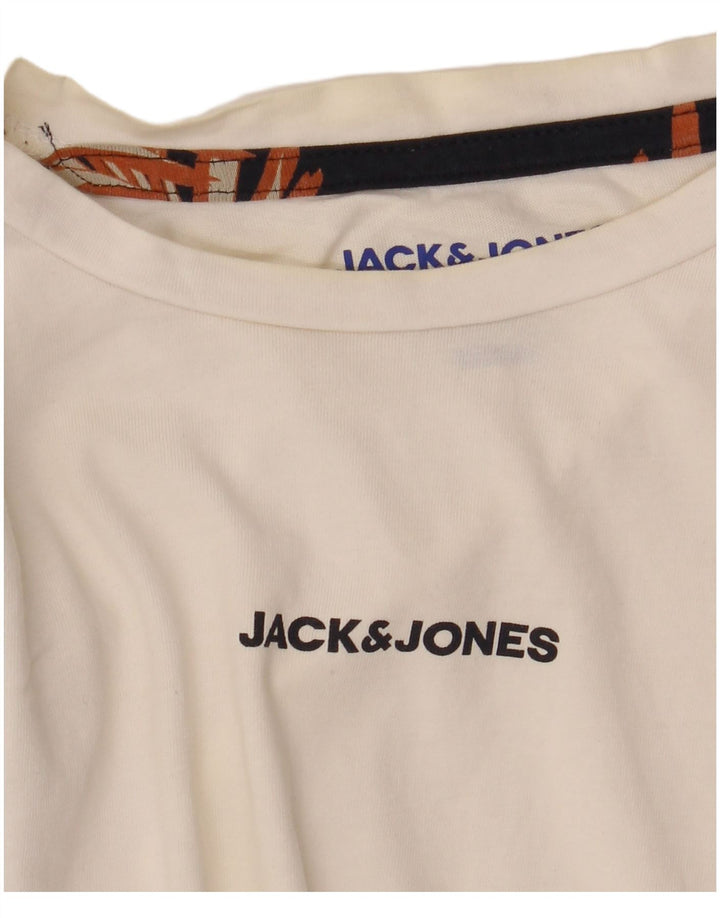 Jack & Jones Ανδρικό μπλουζάκι με γραφικό κανονική εφαρμογή Τοπ μεσαίο λευκό φλοράλ