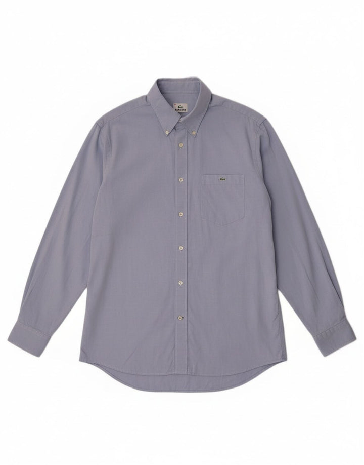Ανδρικό πουκάμισο Lacoste νούμερο 40 Μεσαίο μπλε βαμβακερό