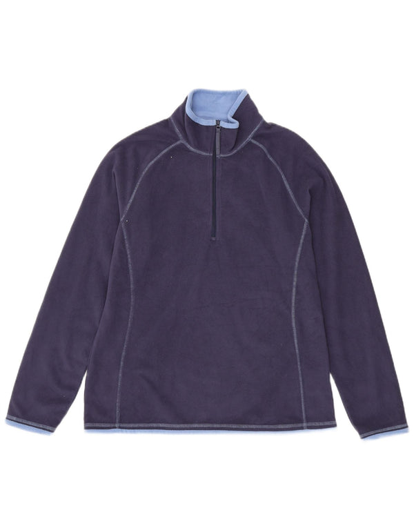 Mountain Warehouse Womens Zip Neck Fleece Jumper UK 14 Large Navy Blue