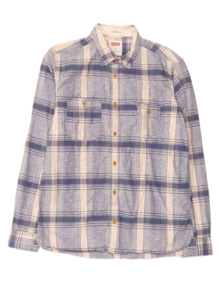 Ανδρικό πουκάμισο Levi's Medium Blue Check Cotton