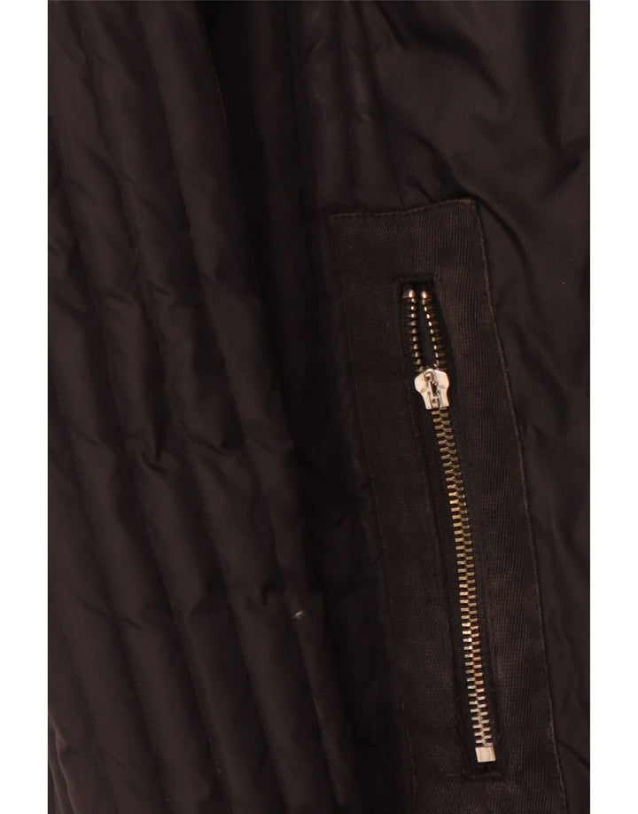 TRUSSARDI JEANS Γυναικείο παλτό με επένδυση IT 48 XL Μαύρο Πολυαμίδιο