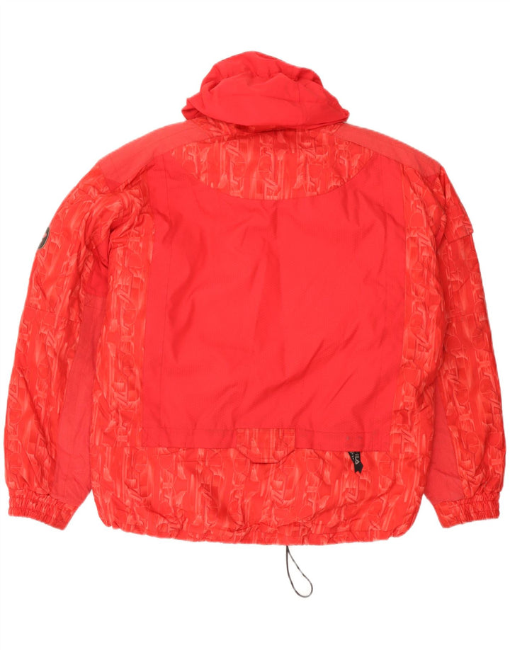Fila Ανδρικό μπουφάν σκι με κουκούλα IT 48 XL κόκκινο γεωμετρικό πολυεστέρα