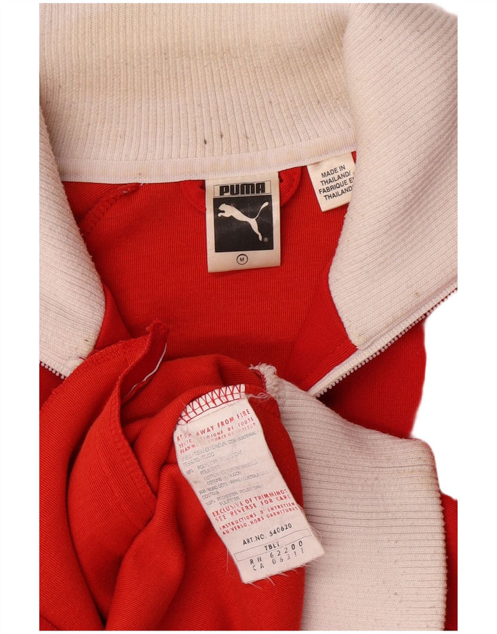 Γυναικεία ρετρό αθλητική φόρμα Puma Top Jacket UK 14 Medium Red Colourblock
