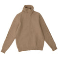 Massimo Dutti Γυναικείο πουλόβερ με ρολό λαιμόκοψη UK 14 Μεγάλο Μπεζ γεωμετρικό