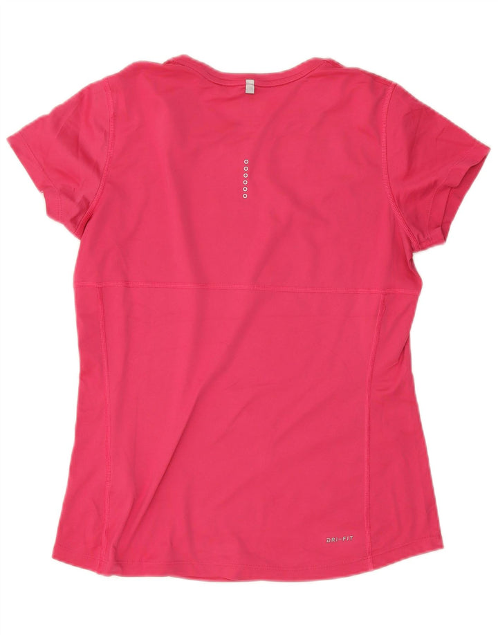 Γυναικείο μπλουζάκι τρεξίματος Nike Dri Fit Top 14 μεσαίου ροζ πολυεστέρα