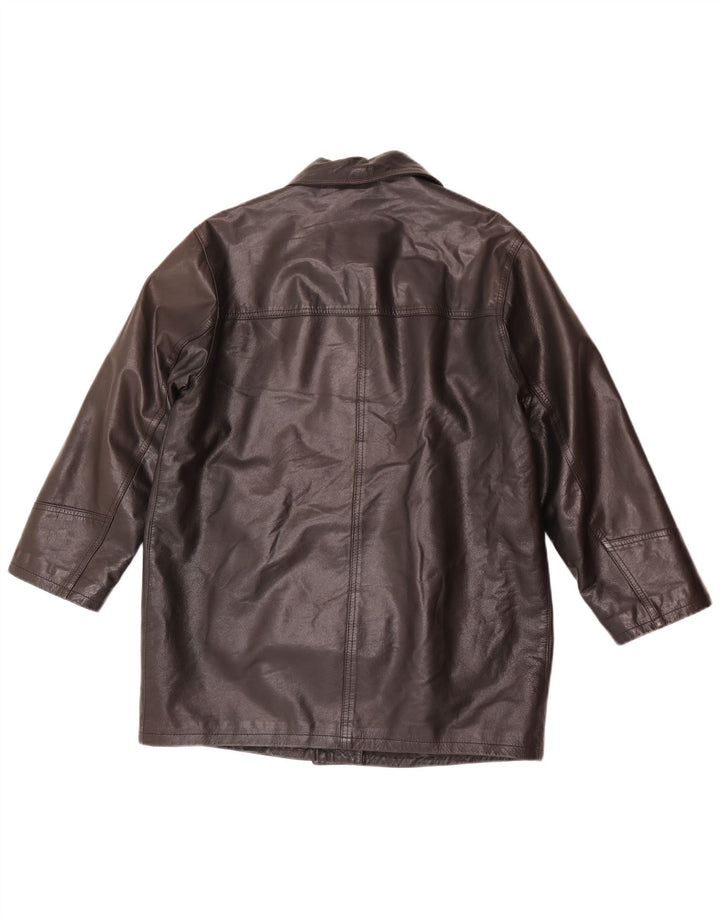 Vintage Γυναικείο δερμάτινο παλτό EU 36 Small Black