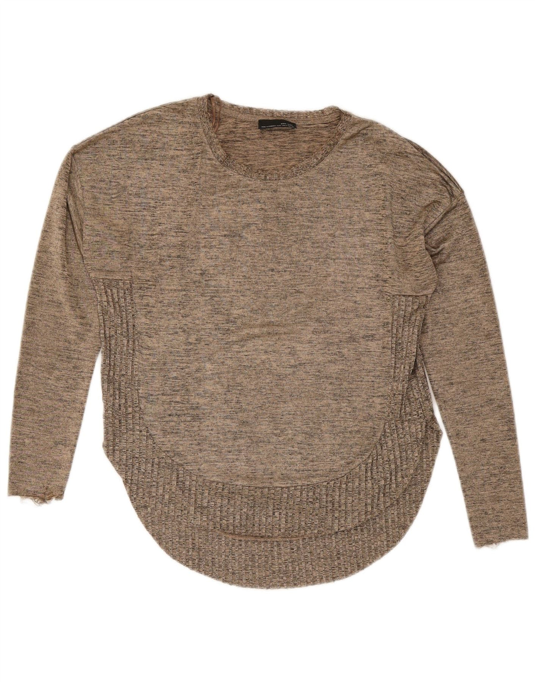 Γυναικείο πουλόβερ ZARA Crew Neck Jumper UK 10 Small Grey