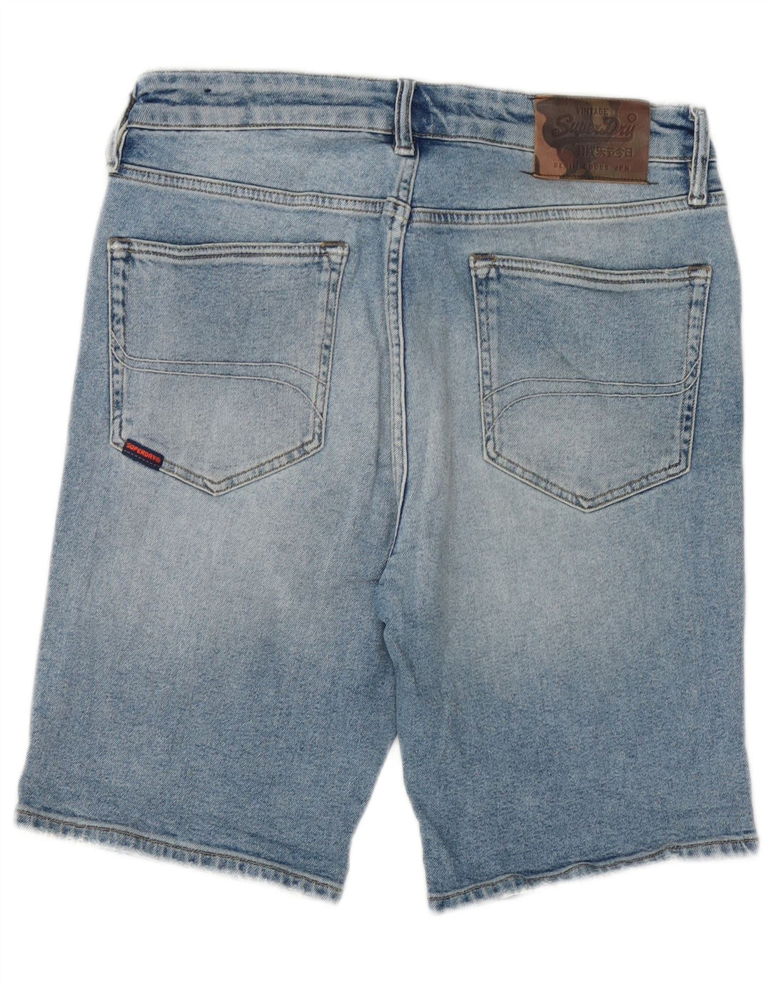 Ανδρικό τζιν σορτς Superdry W32 μεσαίο μπλε βαμβακερό