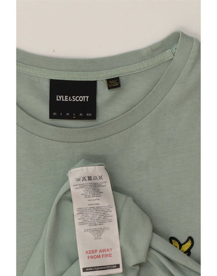 Lyle & Scott Ανδρικό T-Shirt Top μεγάλο πράσινο βαμβακερό