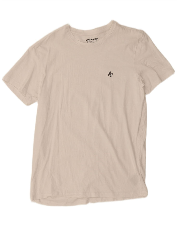 Jack & Jones Ανδρικό T-Shirt Top μεγάλο λευκό βαμβακερό