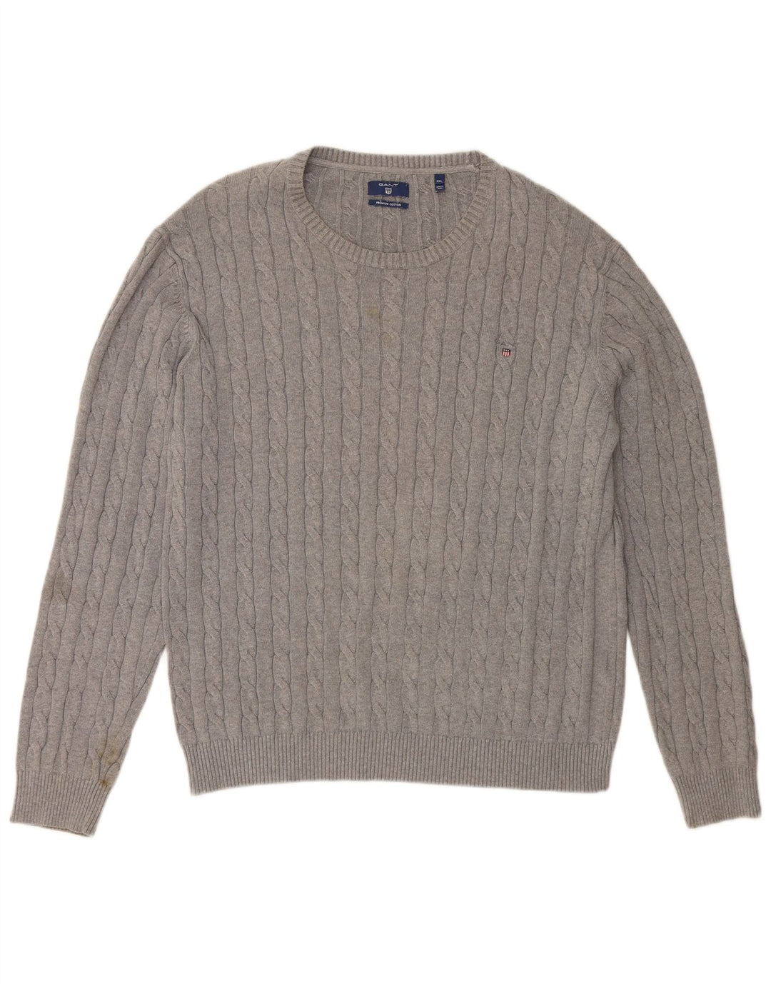 Ανδρικό πουλόβερ GANT Crew Neck Jumper 3XL Γκρι βαμβακερό