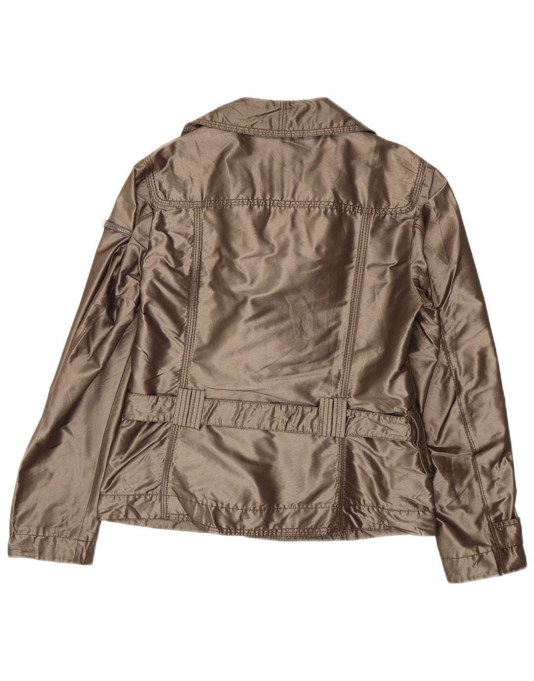PEUTEREY Womens Pea Coat IT 46 Large Brown Polyester