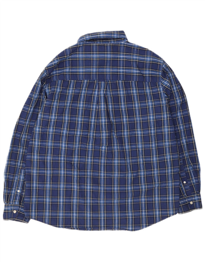 Chaps Ανδρικό πουκάμισο Easy Care XL Navy Blue Check Cotton