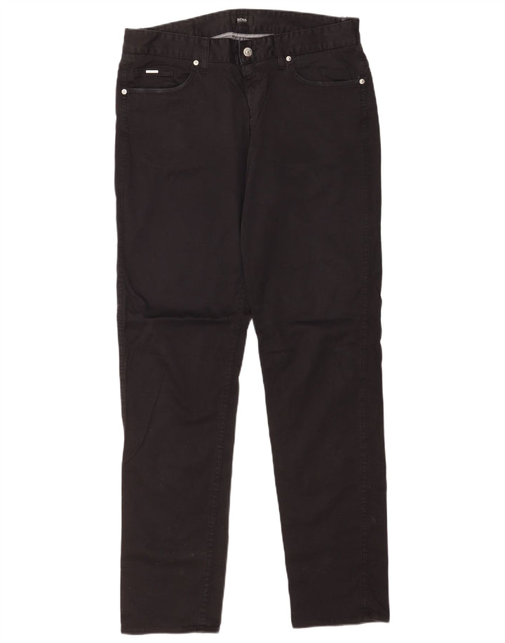 Ανδρικό τζιν Hugo Boss Slim W34 L34 Μαύρο βαμβακερό