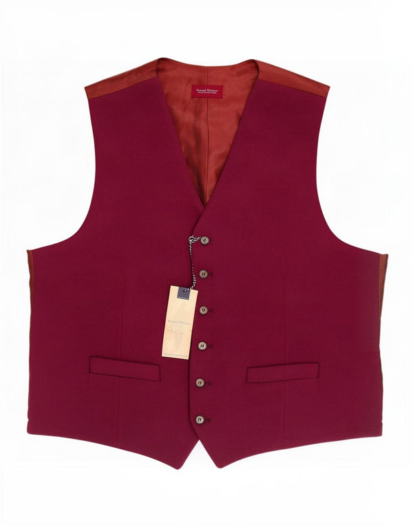 Samuel Windsor Ανδρικό Γιλέκο UK 44 XL Maroon New Wool