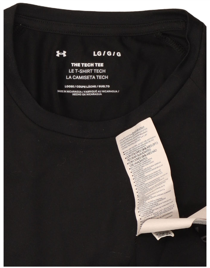 Under Armour Ανδρικό T-Shirt Top Large Μαύρο Πολυεστέρας