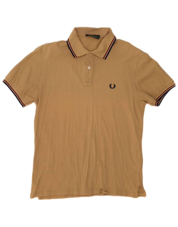 Fred Perry Ανδρικό πουκάμισο Polo Μικρό βαμβακερό μπεζ