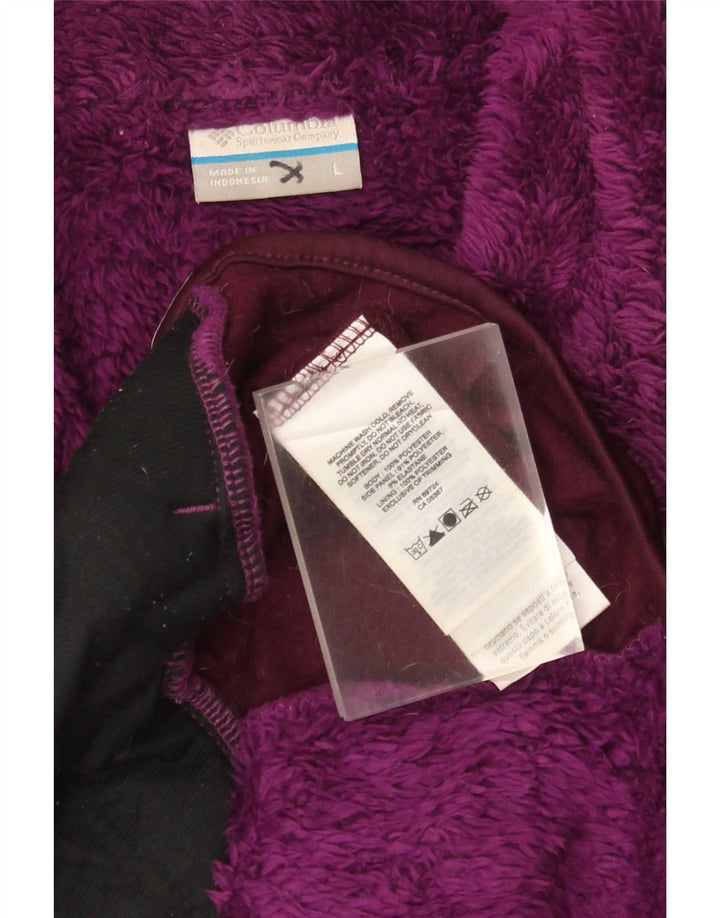 Columbia Γυναικείο Fleece Jacket UK 16 Large Maroon Polyester