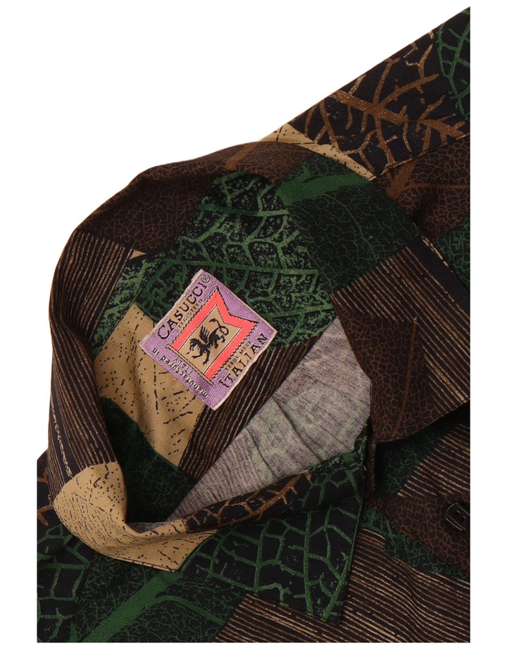 Ανδρικό κοντομάνικο πουκάμισο Casucci Καφέ μεγάλο συνονθύλευμα