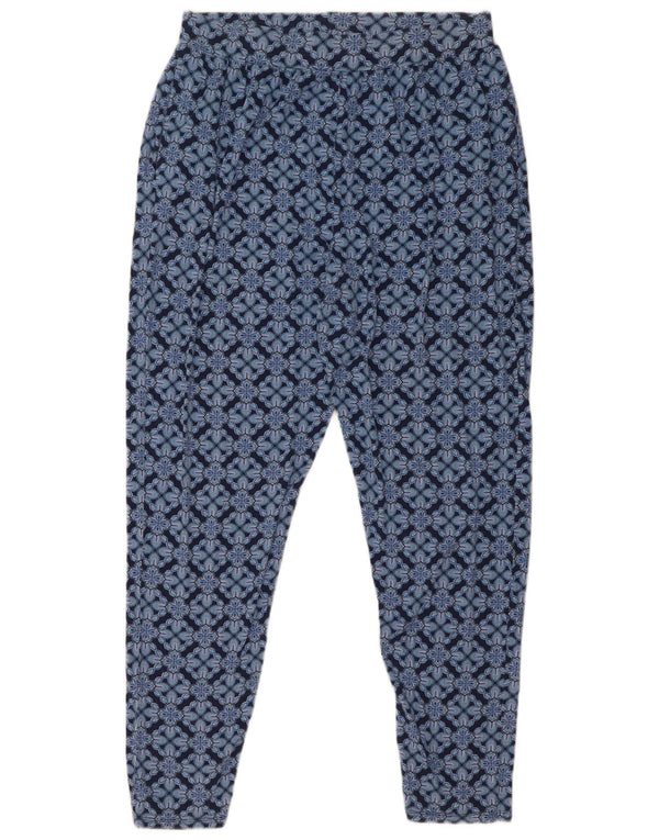 M&Co Γυναικείο Slim Casual Παντελόνι UK 14 Large W30 L29 Navy Blue Floral