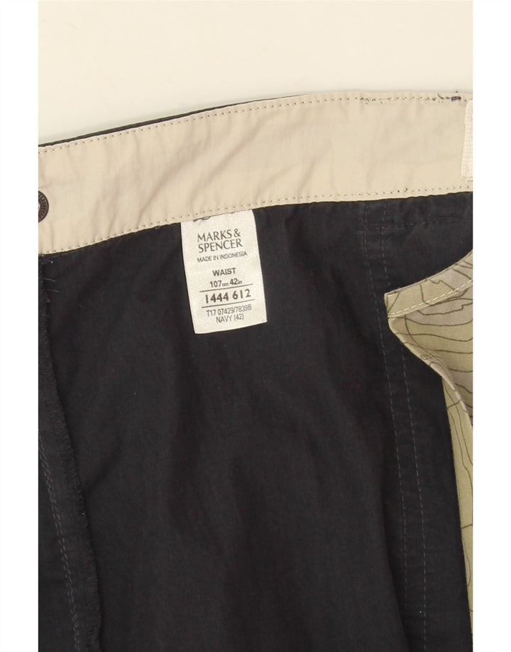 Ανδρικό σορτς Cargo Marks & Spencer W42 2XL Navy Blue Cotton