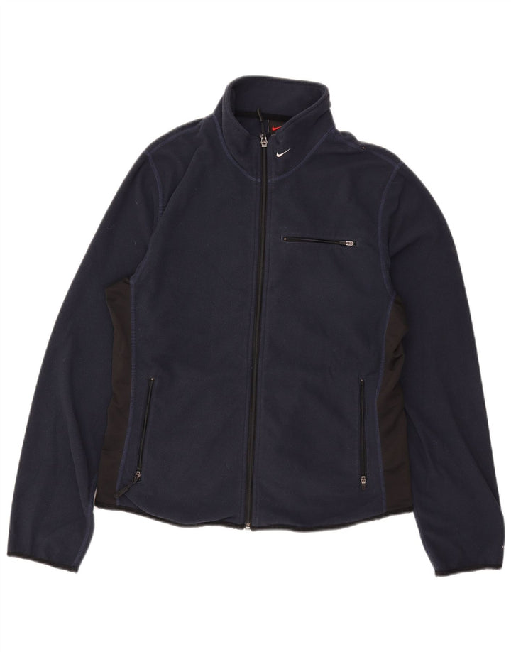 Nike Γυναικείο Fleece Jacket US 12/14 Μεγάλο μπλε ναυτικό χρώμα πολυεστέρα