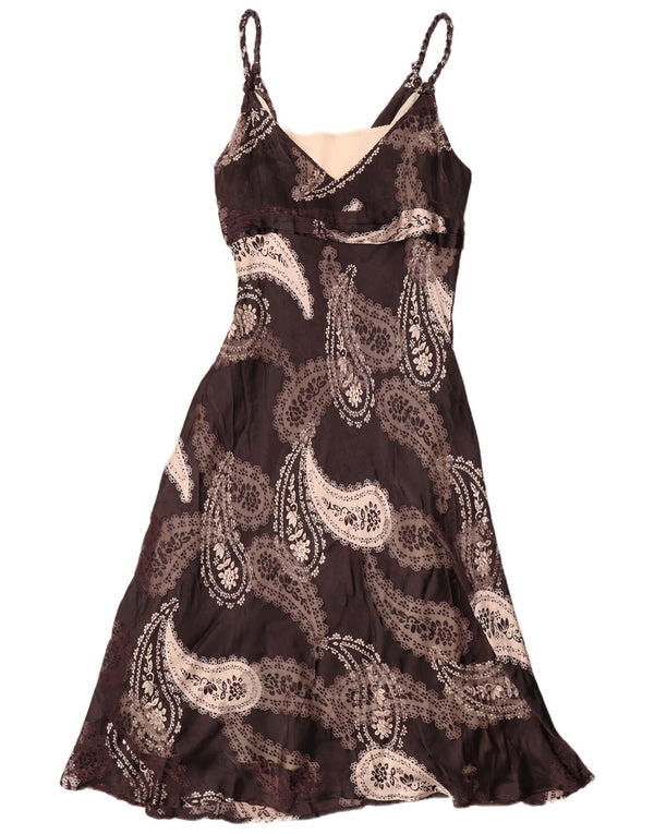 Φάση οκτώ γυναικείο μάξι φόρεμα UK 18 XL Γκρι Paisley Viscose