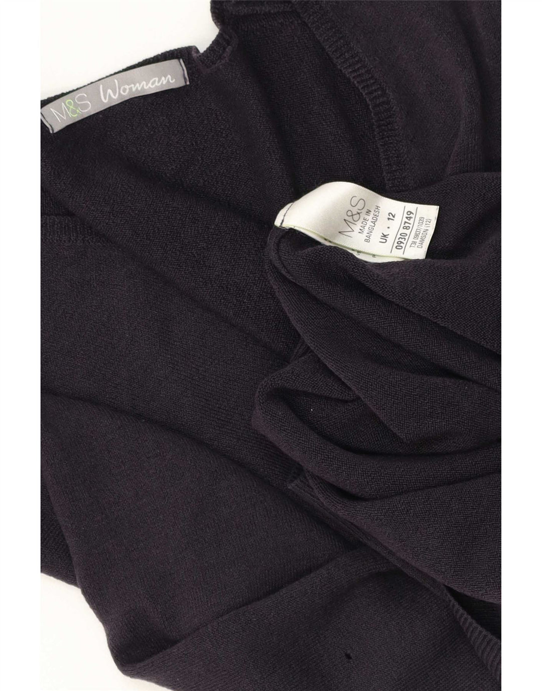 Marks & Spencer Γυναικείο πουλόβερ με λαιμόκοψη με V λαιμόκοψη UK 12 Medium Navy Blue Ακρυλικό