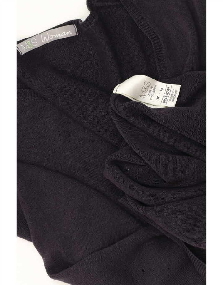 Marks & Spencer Γυναικείο πουλόβερ με λαιμόκοψη με V λαιμόκοψη UK 12 Medium Navy Blue Ακρυλικό