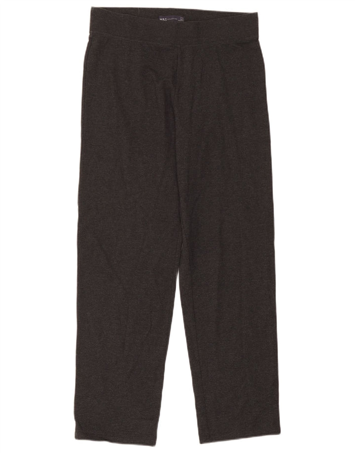 Marks & Spencer Γυναικεία φόρμα παντελόνια UK 10 Small Grey Cotton