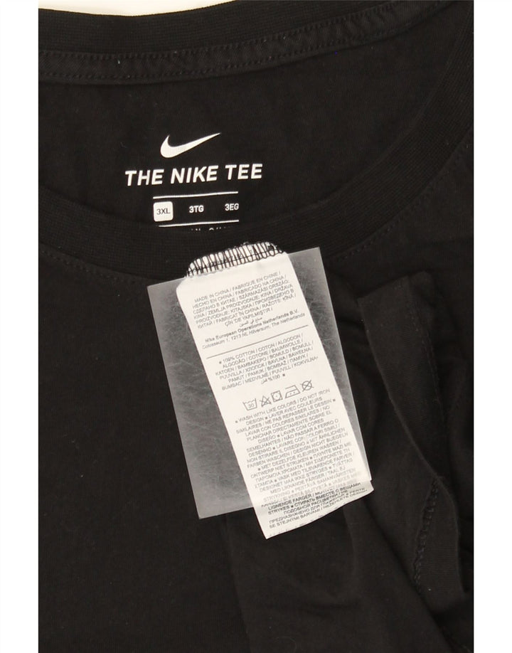 Ανδρικό T-Shirt Nike τοπ 3XL μαύρο βαμβακερό
