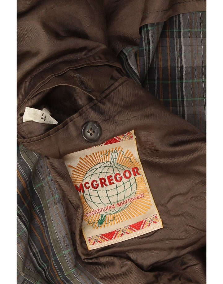 MC Gregor Ανδρικό σακάκι μπλέιζερ με 2 κουμπιά EU 54 2XL Grey Check Cotton