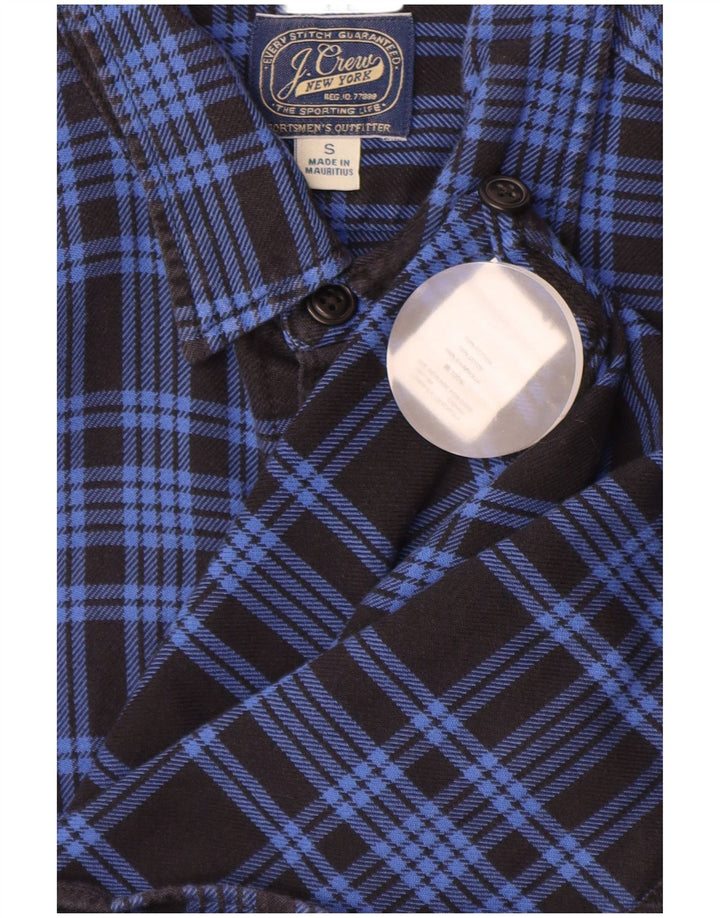 J. CREW Ανδρικό φανελένιο πουκάμισο Small Blue Check Cotton