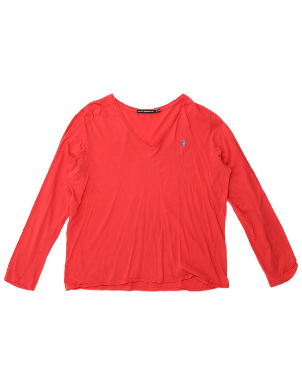 Γυναικείο τοπ Ralph Lauren μακρυμάνικο UK 18 XL ροζ