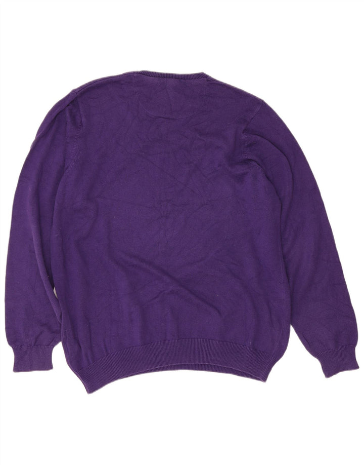 Ανδρικό πουλόβερ Marks & Spencer Blue Harbour Crew Neck Jumper Large Purple